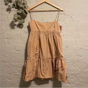 Aritzia Wilfred Peach Babydoll Tank Dress